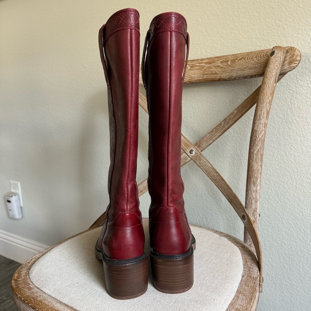 Frye Kate Pull-On Boots Merlot - Picture 3 of 9